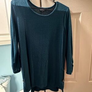 Elegant Teal Tunic Top